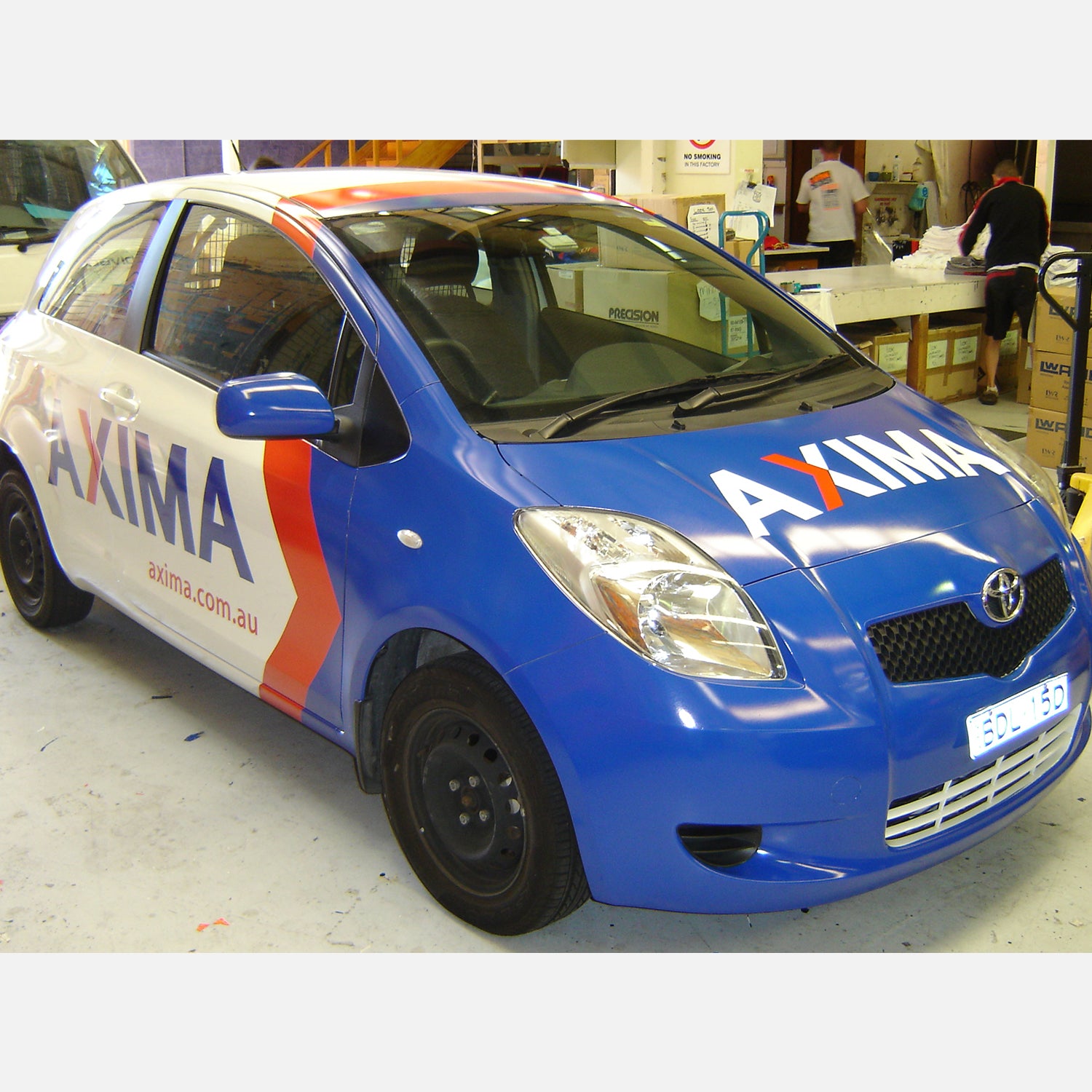 Look Design custom branded vehicle full wraps on a hatchback car