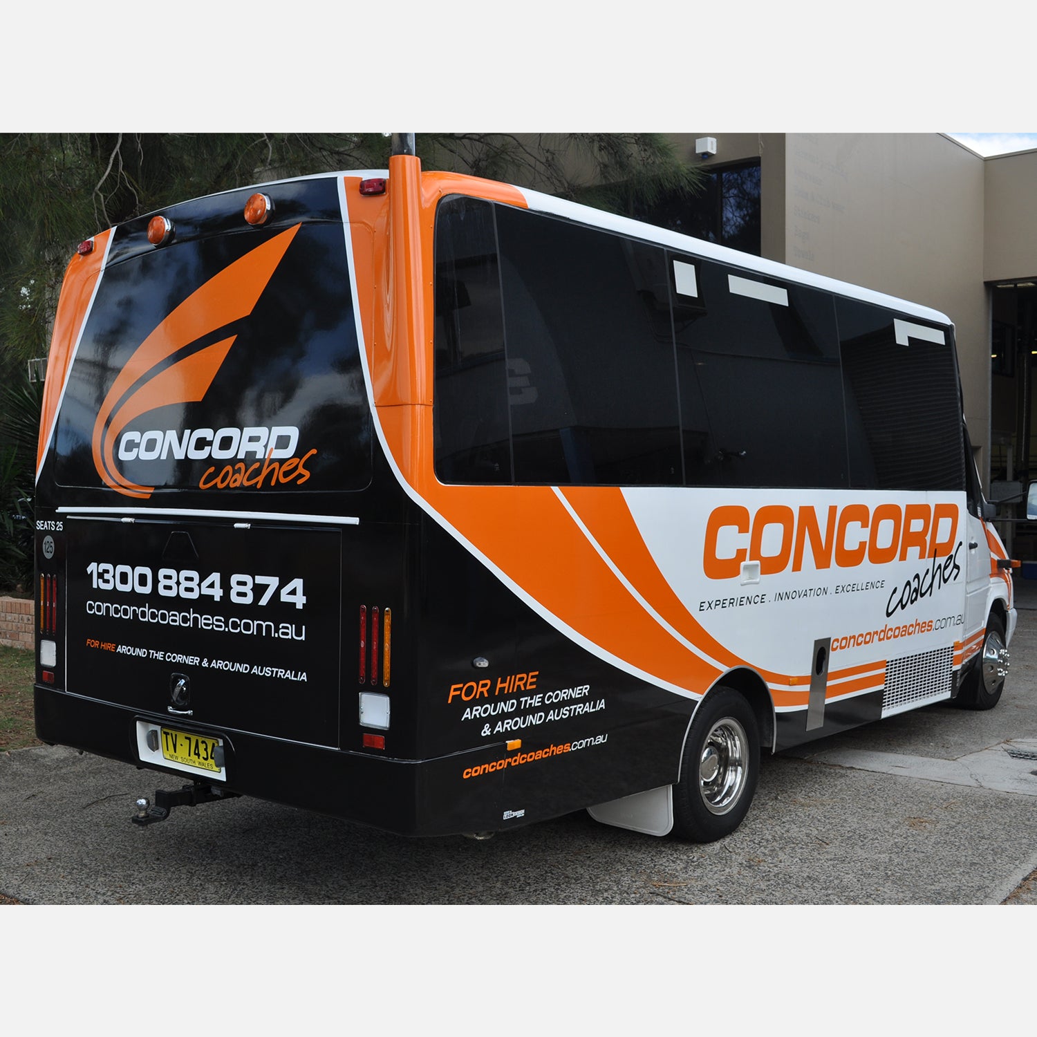 Look Design custom branded vehicle full wraps on a coach bus