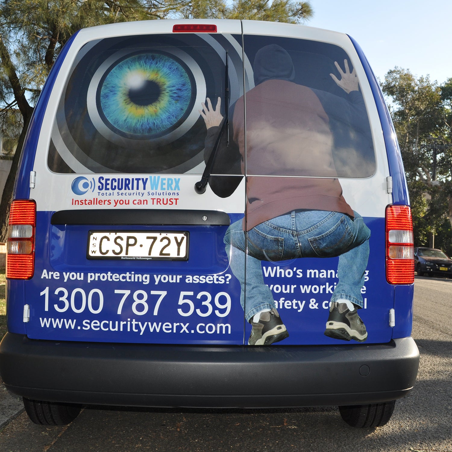 Look Design custom branded vehicle full wraps on the back of a van